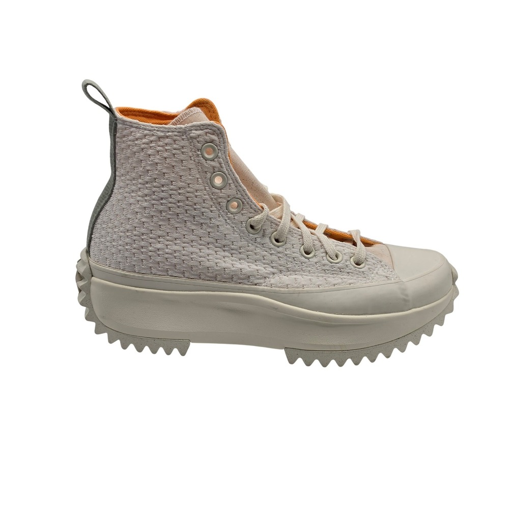 Converse Run Star Hike Platform Women 7.5 Cream Orange High Top Sneaker A03838C